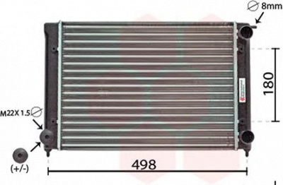 VAN WEZEL 58002040 -  Радиатор, охлаждение двигателя